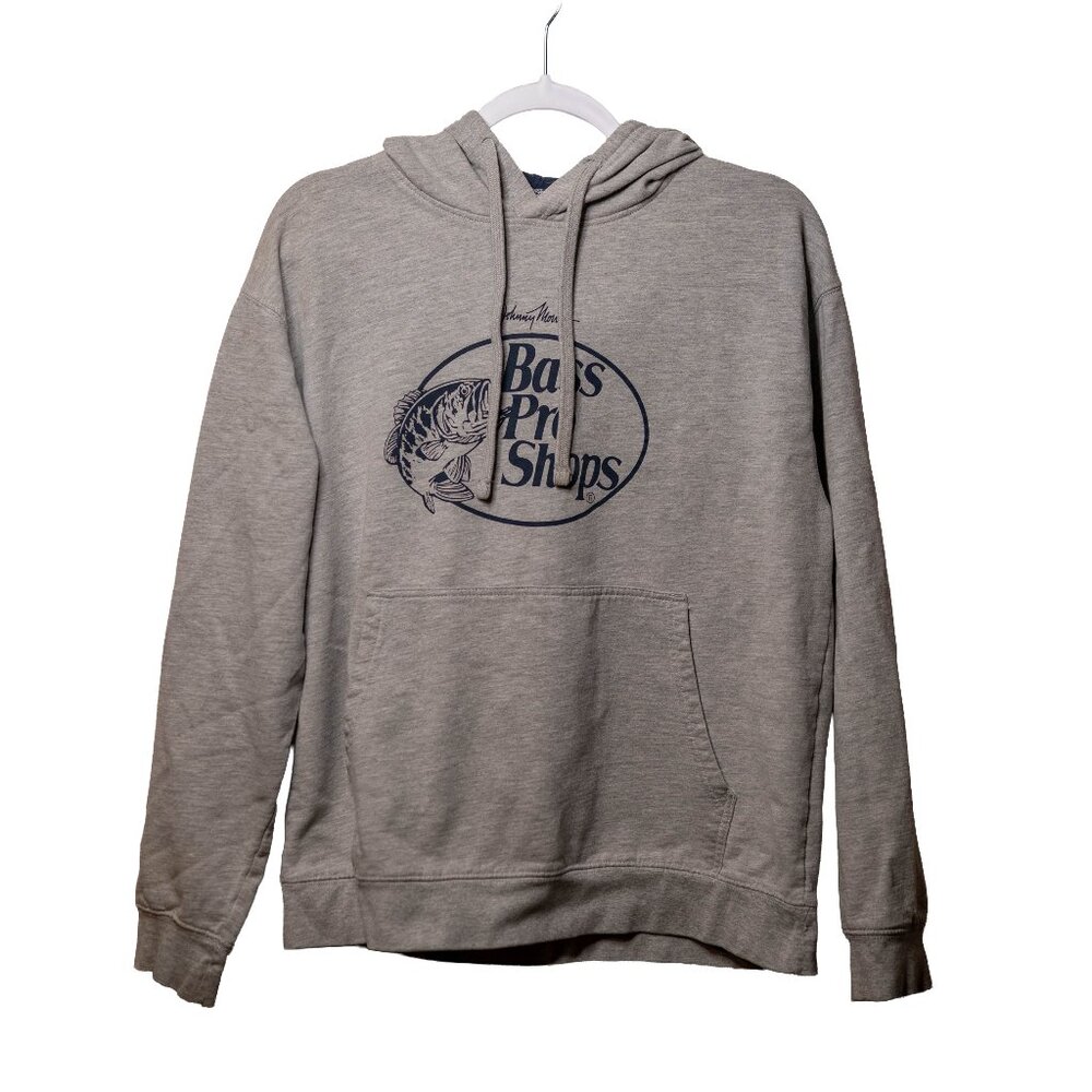 Bass Pro Gray and Navy Blue Logo Sweatshirt - Medium